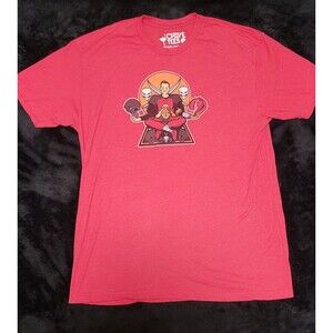 Red Chive Tees Shirt Features NFL Quarterback Tom Brady Size Large